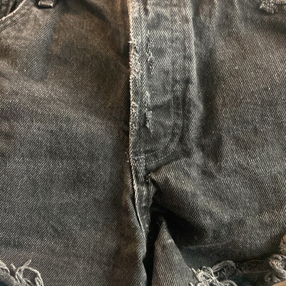 AGOLDE Parker Distressed Vintage Cut Off Jeans Sz 29 100% Cotton Black - Picture 5 of 6